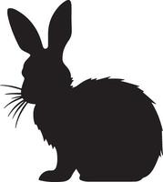 lapin silhouette vecteur illustration blanc Contexte