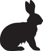 lapin silhouette vecteur illustration blanc Contexte