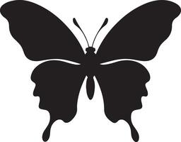 papillon silhouette vecteur illustration blanc Contexte