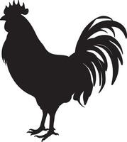 poulet silhouette vecteur illustration blanc Contexte