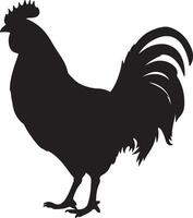 poulet silhouette vecteur illustration blanc Contexte