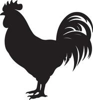 poulet silhouette vecteur illustration blanc Contexte