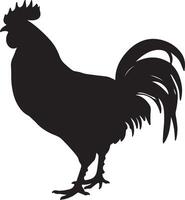 poulet silhouette vecteur illustration blanc Contexte