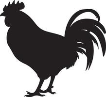 poulet silhouette vecteur illustration blanc Contexte