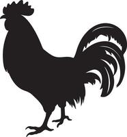 poulet silhouette vecteur illustration blanc Contexte