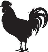 poulet silhouette vecteur illustration blanc Contexte