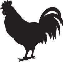 poulet silhouette vecteur illustration blanc Contexte