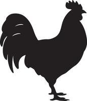 poulet silhouette vecteur illustration blanc Contexte