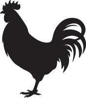 poulet silhouette vecteur illustration blanc Contexte