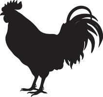 poulet silhouette vecteur illustration blanc Contexte