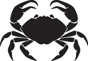 Crabe silhouette vecteur illustration blanc Contexte