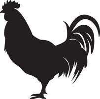 poulet silhouette vecteur illustration blanc Contexte