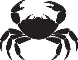 Crabe silhouette vecteur illustration blanc Contexte