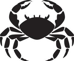 Crabe silhouette vecteur illustration blanc Contexte