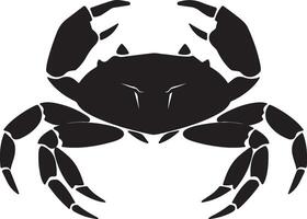 Crabe silhouette vecteur illustration blanc Contexte