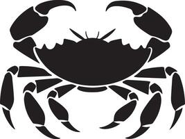 Crabe silhouette vecteur illustration blanc Contexte