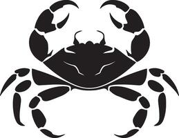 Crabe silhouette vecteur illustration blanc Contexte