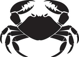 Crabe silhouette vecteur illustration blanc Contexte