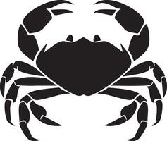 Crabe silhouette vecteur illustration blanc Contexte