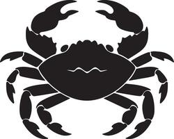 Crabe silhouette vecteur illustration blanc Contexte