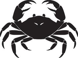 Crabe silhouette vecteur illustration blanc Contexte