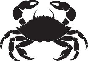 Crabe silhouette vecteur illustration blanc Contexte