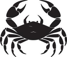 Crabe silhouette vecteur illustration blanc Contexte