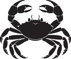 Crabe silhouette vecteur illustration blanc Contexte