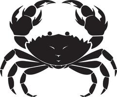 Crabe silhouette vecteur illustration blanc Contexte