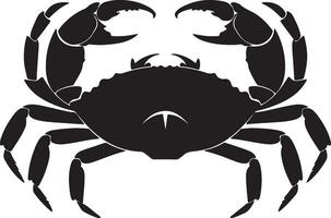 Crabe silhouette vecteur illustration blanc Contexte