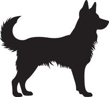 chien silhouette vecteur illustration blanc Contexte