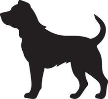 chien silhouette vecteur illustration blanc Contexte