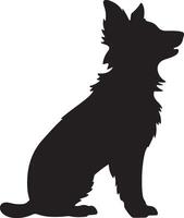 chien silhouette vecteur illustration blanc Contexte