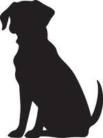 chien silhouette vecteur illustration blanc Contexte