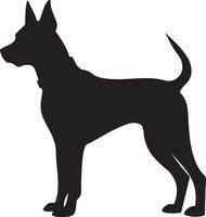 chien silhouette vecteur illustration blanc Contexte