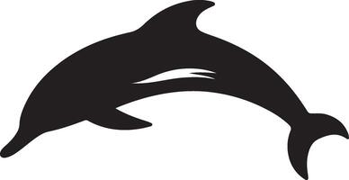 dauphin silhouette vecteur illustration blanc Contexte