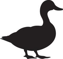 canard silhouette vecteur illustration blanc Contexte