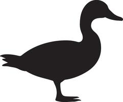 canard silhouette vecteur illustration blanc Contexte