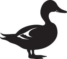 canard silhouette vecteur illustration blanc Contexte