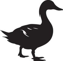 canard silhouette vecteur illustration blanc Contexte