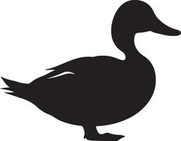 canard silhouette vecteur illustration blanc Contexte