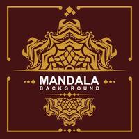 d'or Cadre avec mandala art Contexte. gratuit vecteur