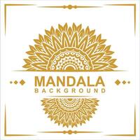 d'or Cadre avec mandala art Contexte vecteur