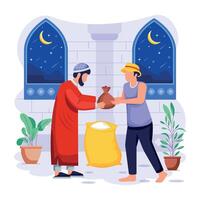musulman rituels plat personnage des illustrations vecteur