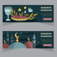 Ramadan kareem verticale bannière illustration conception vecteur