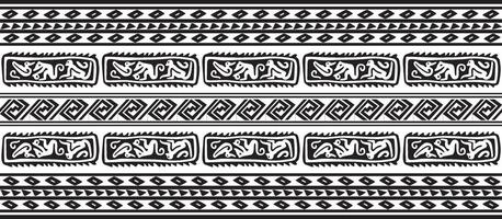 vecteur monochrome sans couture originaire de américain frontière. interminable modèle de indigène les peuples de Amérique, aztèques, mayas, incas. originaire de américain ornement