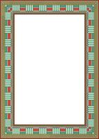 vecteur coloré carré égyptien ornement. interminable rectangle, bague de ancien Egypte. géométrique africain Cadre