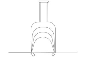 continu un ligne art dessin de les valises, bagage conception contour vecteur illustration