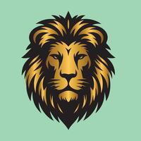 les Lions visage mascotte logo conception vecteur illustration pour marque identité icône et Royal Roi Lion