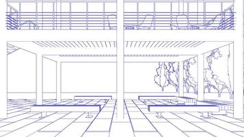 3d illustration de Résidentiel projet vecteur